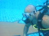 Scuba training at the pool