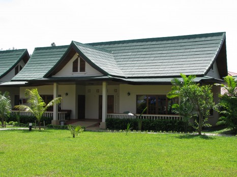 Our bungalow buildings have been split in two similar size of rooms